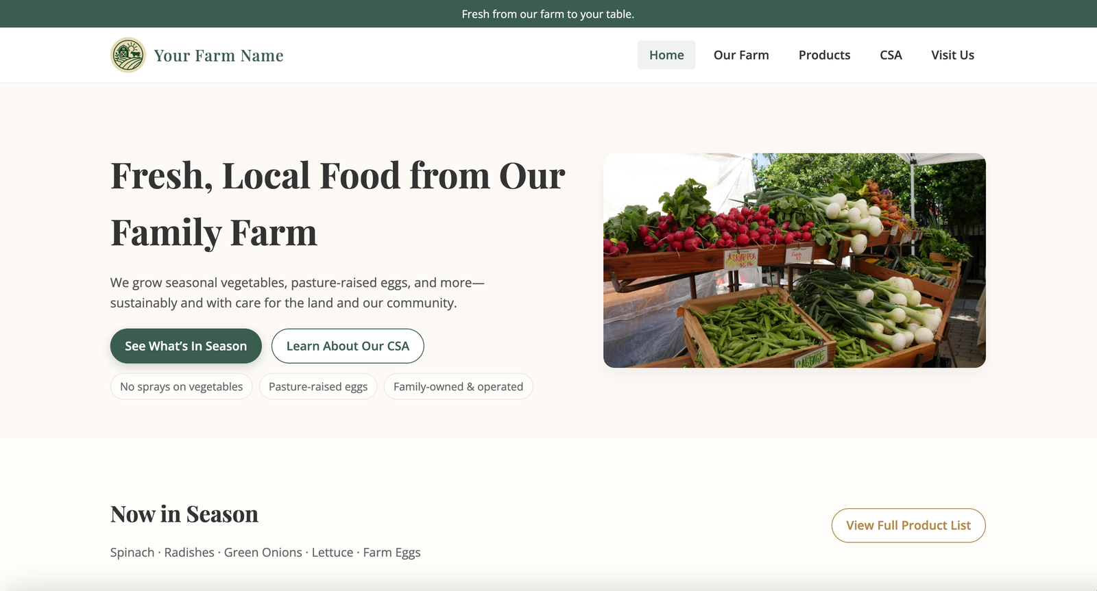 Farm Produce Template Preview